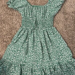 Green Floral Dress